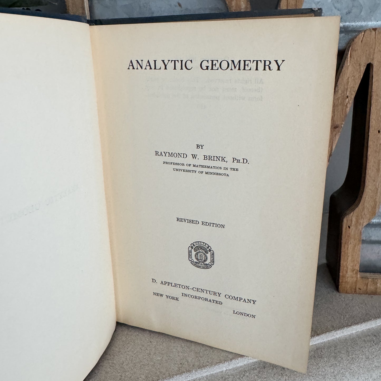 Vintage Analytic Geometry by Raymond Brink (1935)